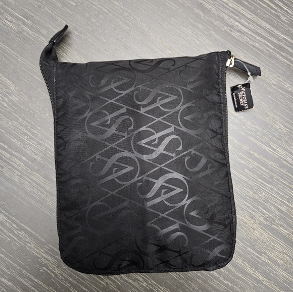 Victoria's Secret Overnight Travel Packable Tote Bag Purse Black Pink Lightweigh - Picture 6 of 7